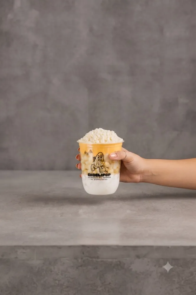 Vaso Casero de Choclipop con mix de queso