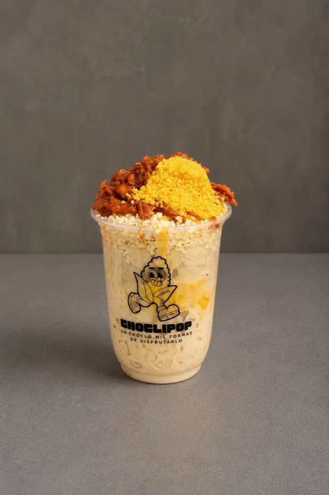 Vaso Full Beef de Choclipop con carne deshilachada